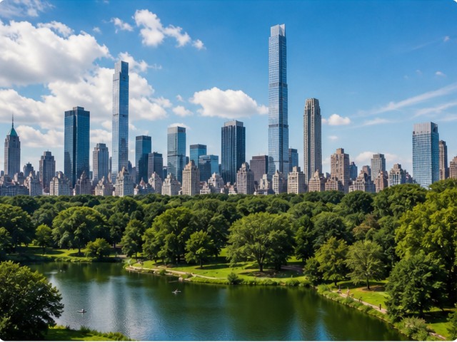 Central Park y skyline de Nueva York